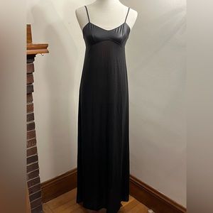 BCBG MAXAZRIA Deanna Long Slinky Black Strappy Dress Size XS NWT